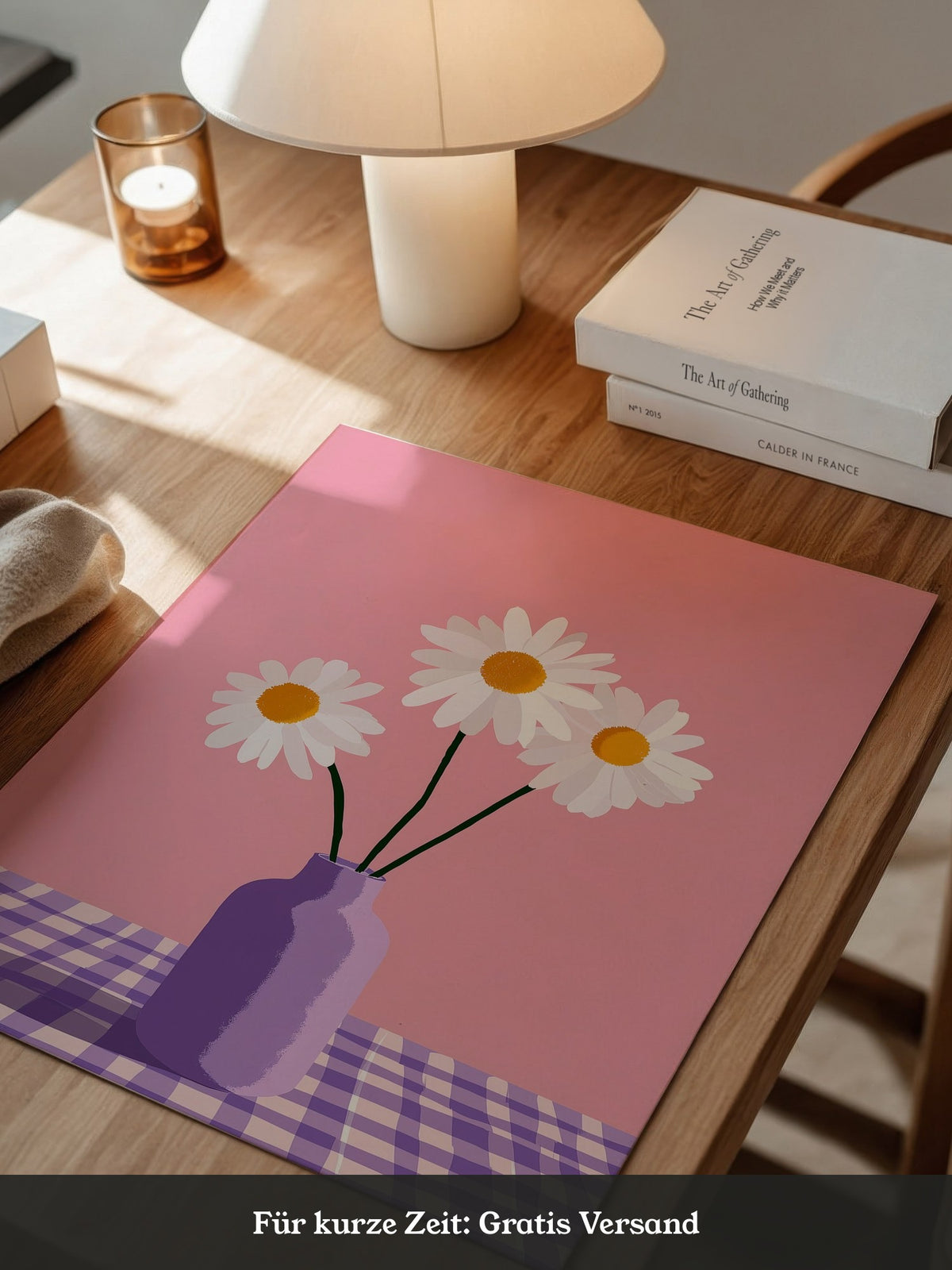 Gänseblümchen Vase Pastellfarben