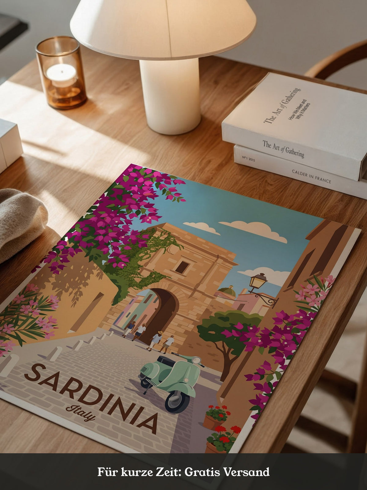 Sardinien Vespa Blumenpracht