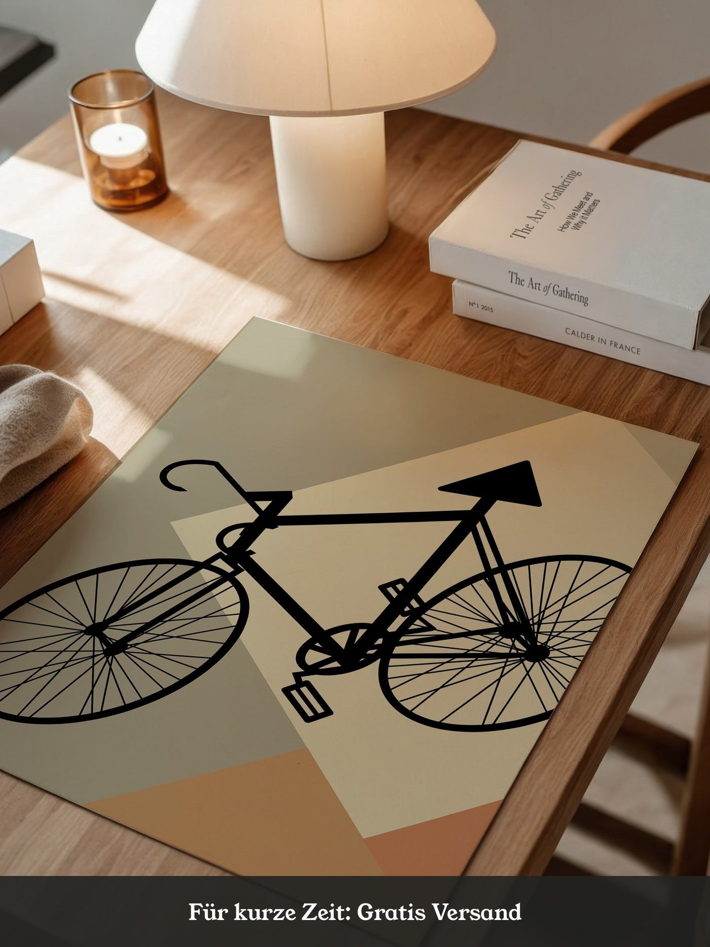 Fahrrad Silhouette geometrisch