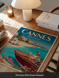 Cannes Boot Retro Küstenstil