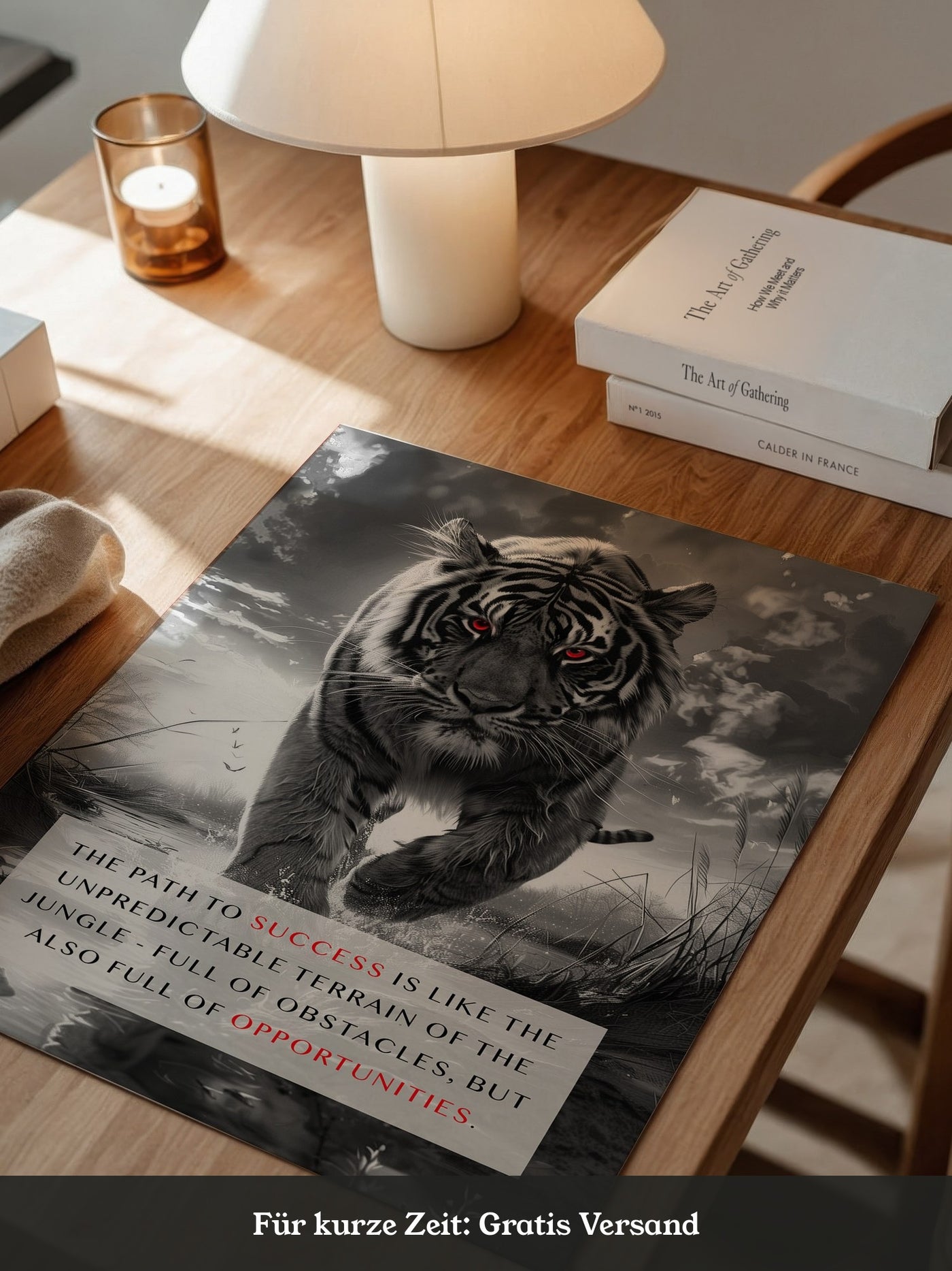 Tiger Porträt Schwarz Rotkontrast