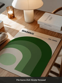 Grüne Bögen Geometrie Minimalistisch