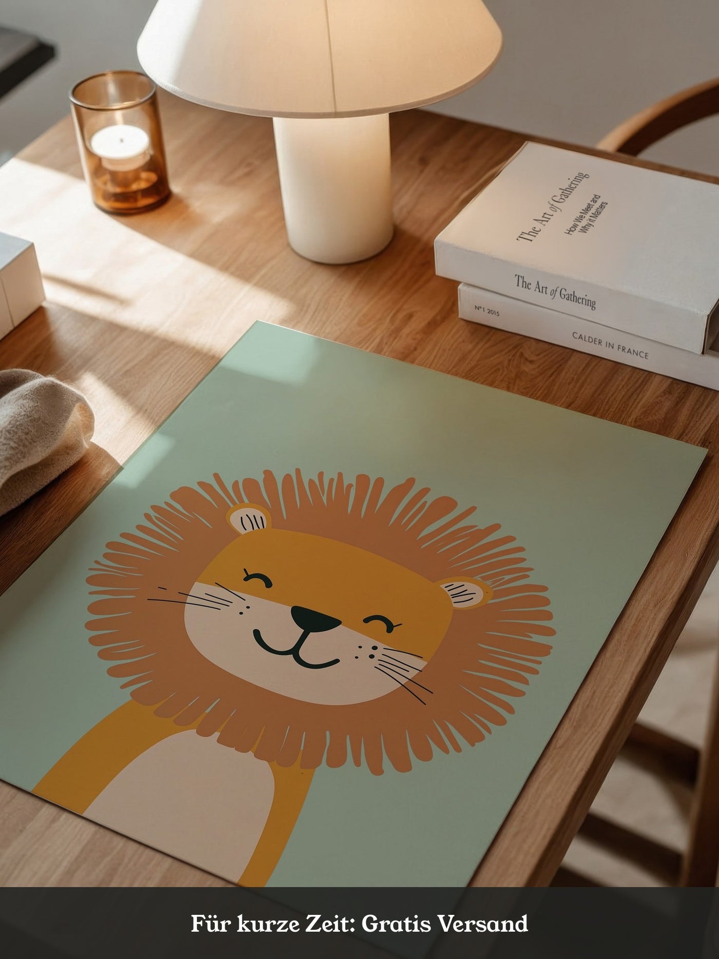 Löwe Illustration Pastellfarben