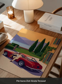 Roter Sportwagen Illustration