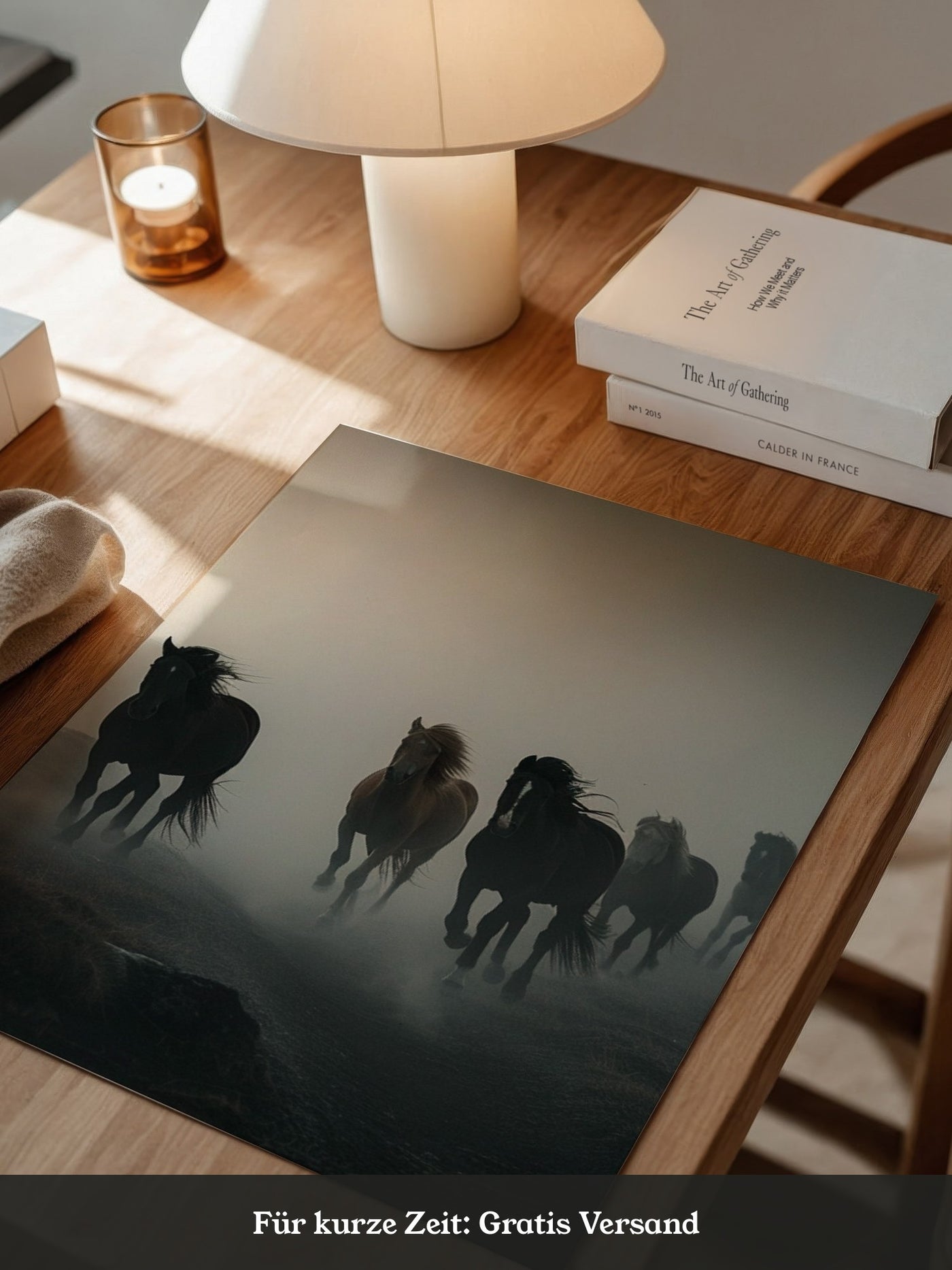 Pferde Galopp Nebelstimmung