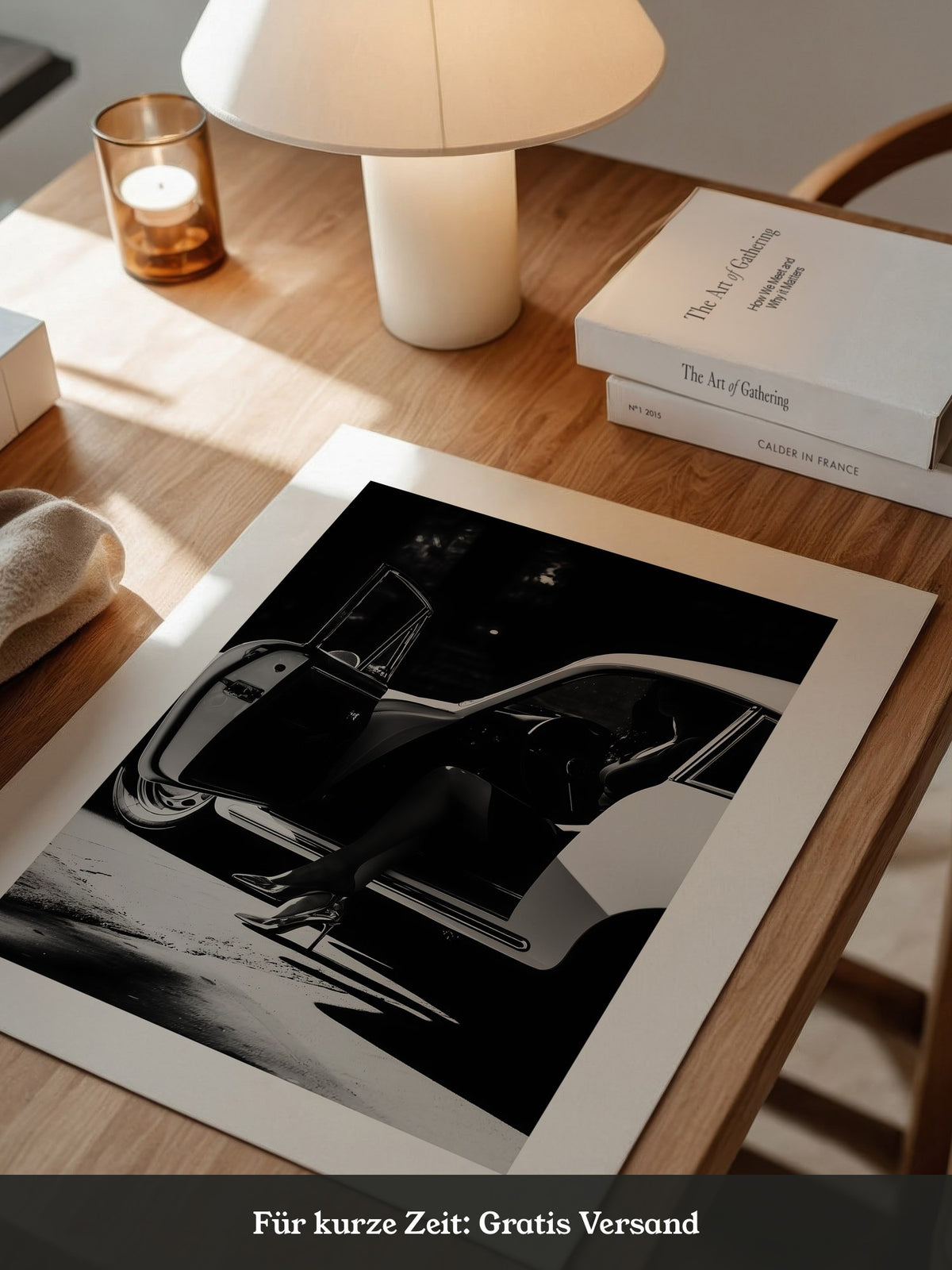 Porsche Silhouette Schwarz-Weiß