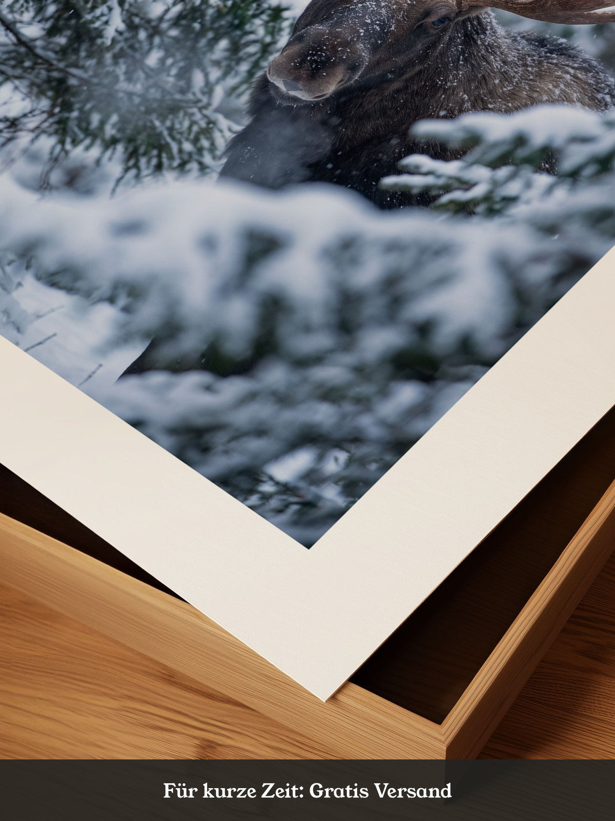 Winterlicher Elch Wald