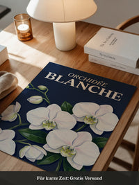 Orchideen Weiß auf Dunkelblau