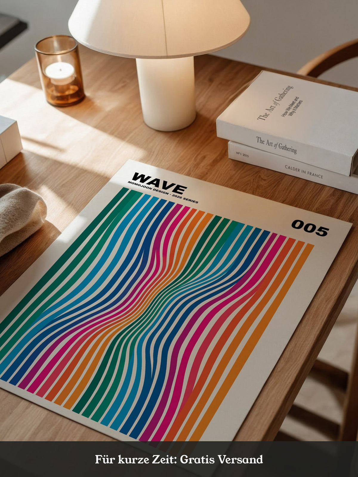 Bunte Wellenoptik Streifen