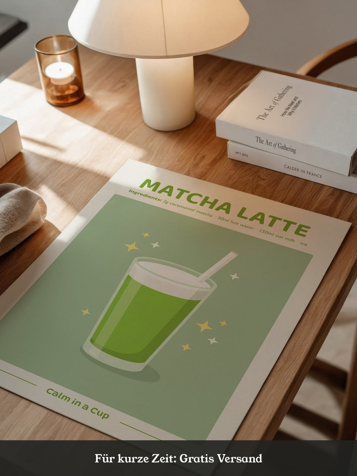 Matcha Latte grün Erfrischung