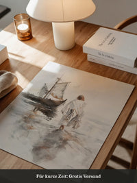 Mensch Schiff Aquarellstil