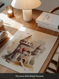 Märchenschloss Aquarell