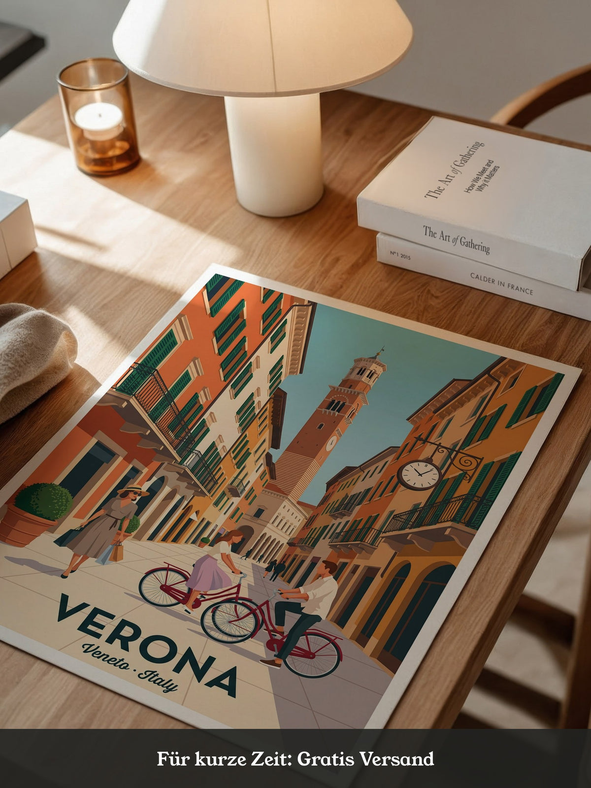 Verona Stadtansicht Retro Fahrräder