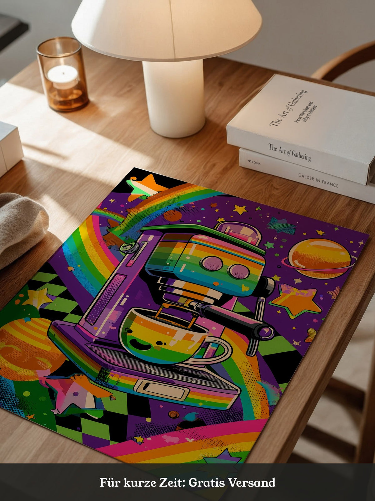 Bunte Espressomaschine Retro-Design
