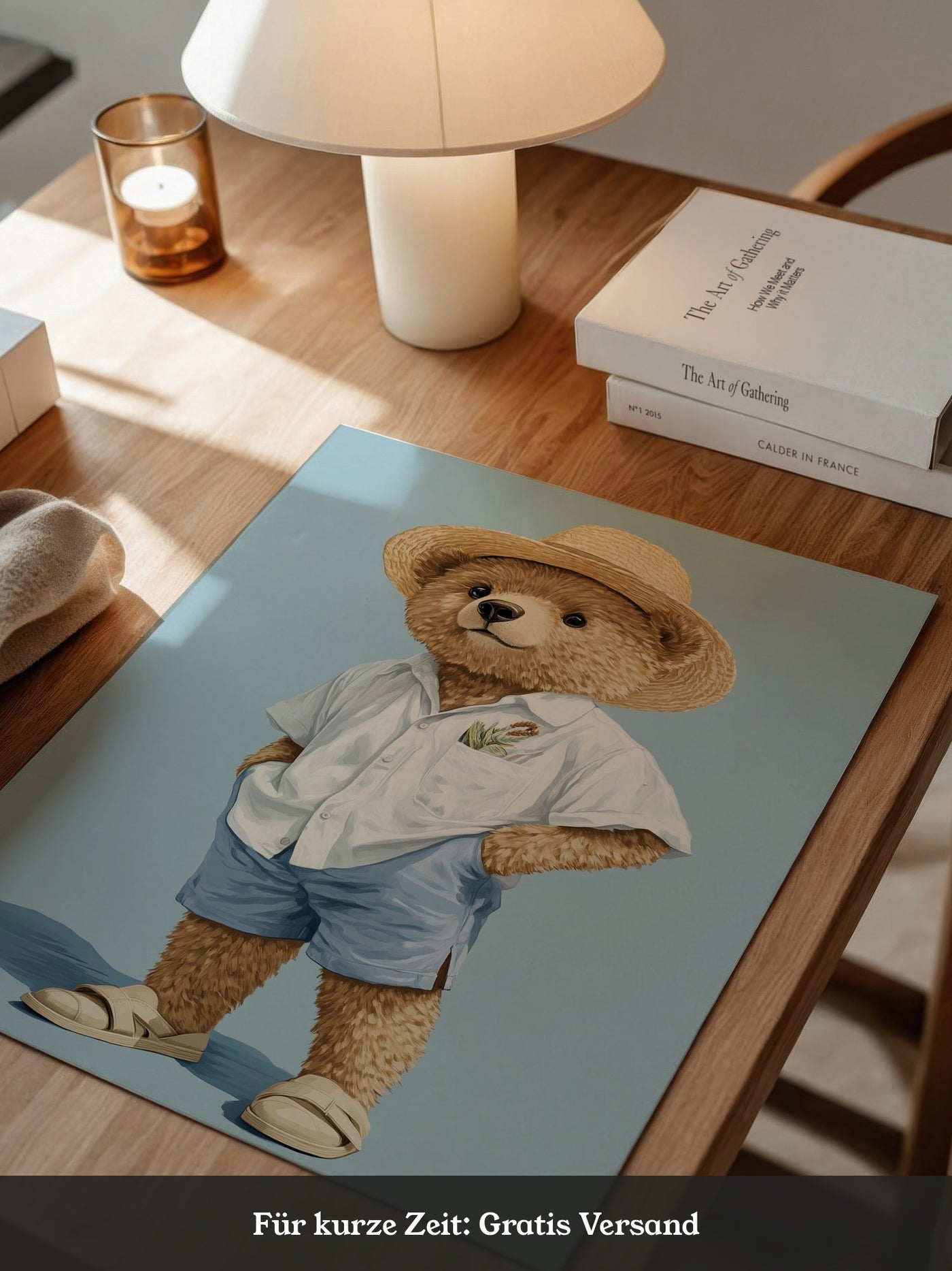 Teddybär Sommerlook blau
