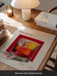Negroni Aquarell Rot