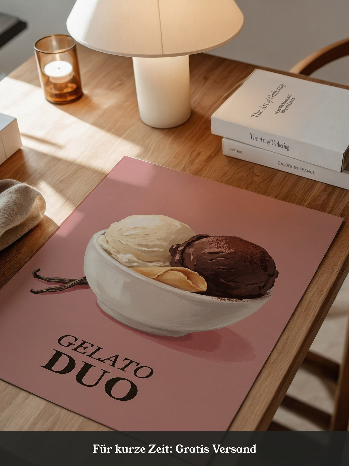 Gelato Duo auf Rosa