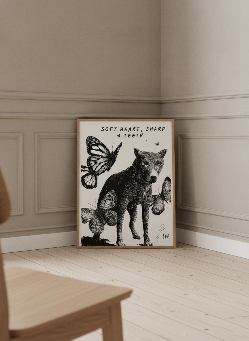 Poster-Set '13' - 4 Kunstdrucke: Frosch, Bulle, Ritter, Wolf | Wanddeko-Kollektion - Bild 7