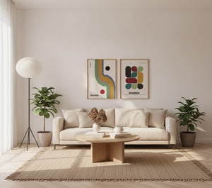 Poster-Set '12' - 4x Bauhaus Geometrie Retro | Bunte Linien & Kreise Design - Bild 5