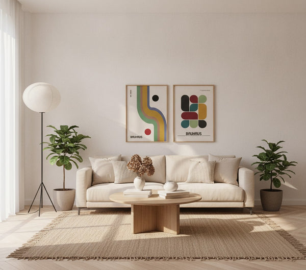 Poster-Set '12' - 4x Bauhaus Geometrie Retro | Bunte Linien & Kreise Design - Bild 5