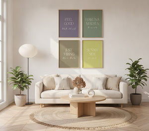 Poster-Set '11' - 4x Positive Vibes Wandbilder | Hakuna Matata & Feel Good Motive - Bild 5