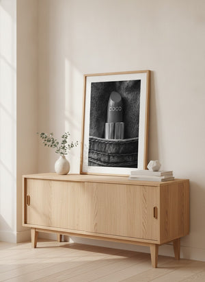 Poster-Set '9' - 4 elegante S/W Motive: Weinglas, Dessous, Auto & Lippenstift - Bild 8