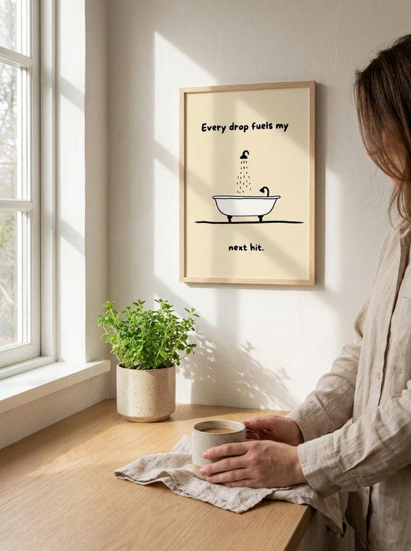 Poster-Set '5' - Badezimmer Humor (3er-Set) - Rosa Ente, Badewanne & Toilettenpapier - Bild 5