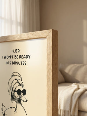 Poster-Set '5' - Badezimmer Humor (3er-Set) - Rosa Ente, Badewanne & Toilettenpapier - Bild 6