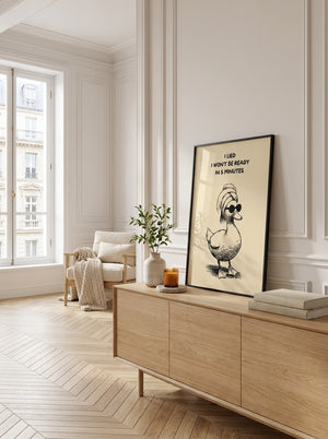 Poster-Set '5' - Badezimmer Humor (3er-Set) - Rosa Ente, Badewanne & Toilettenpapier - Bild 7