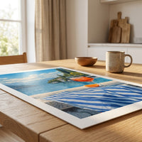 Poster-Set 'Italienische Seelandschaft' - 3 mediterrane Wandbilder mit Aperol-Flair - Bild 7