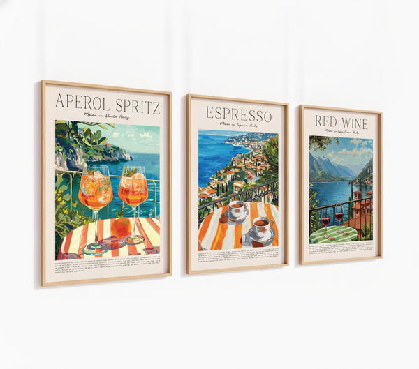 Poster-Set 'Cocktail Wiki' - 3 maritime Drink-Illustrationen mit Meerblick - Bild 3