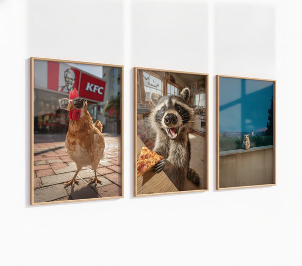 Poster-Set '4' - Tierische Vintage Vibes (3 Motive) | Retro Wanddeko - Bild 3