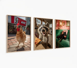 Poster-Set 'Tiere Trio' - 3 witzige Tiermotive für deine Wand - Bild 3