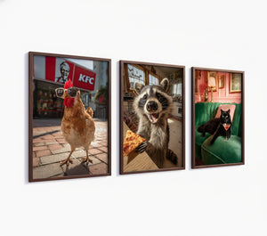 Poster-Set 'Tiere Trio' - 3 witzige Tiermotive für deine Wand - Bild 4