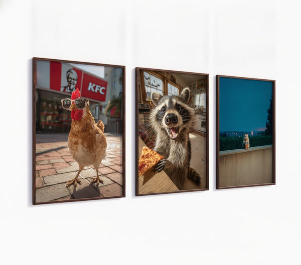 Poster-Set '4' - Tierische Vintage Vibes (3 Motive) | Retro Wanddeko - Bild 4