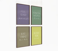 Poster-Set '11' - 4x Positive Vibes Wandbilder | Hakuna Matata & Feel Good Motive - Bild 4