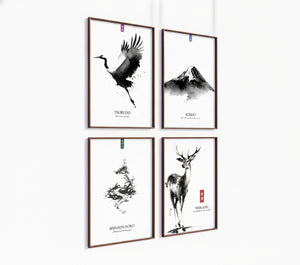 Poster-Set '14' - Zen Natur Collection | 4 minimalistische Aquarell Kunstdrucke - Bild 4