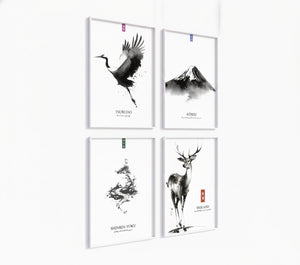Poster-Set '14' - Zen Natur Collection | 4 minimalistische Aquarell Kunstdrucke - Bild 2