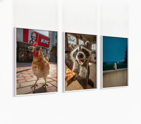 Poster-Set '4' - Tierische Vintage Vibes (3 Motive) | Retro Wanddeko - Bild 2